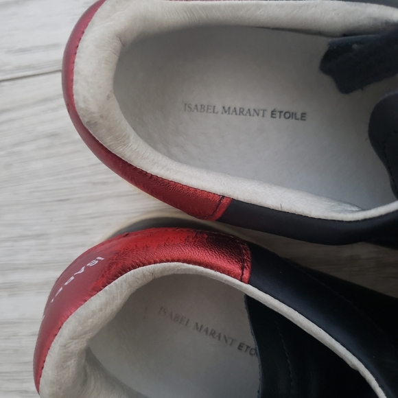 Isabel Marant Black Bart Low-Top Sneakers size 6.5 - Picture 4 of 9